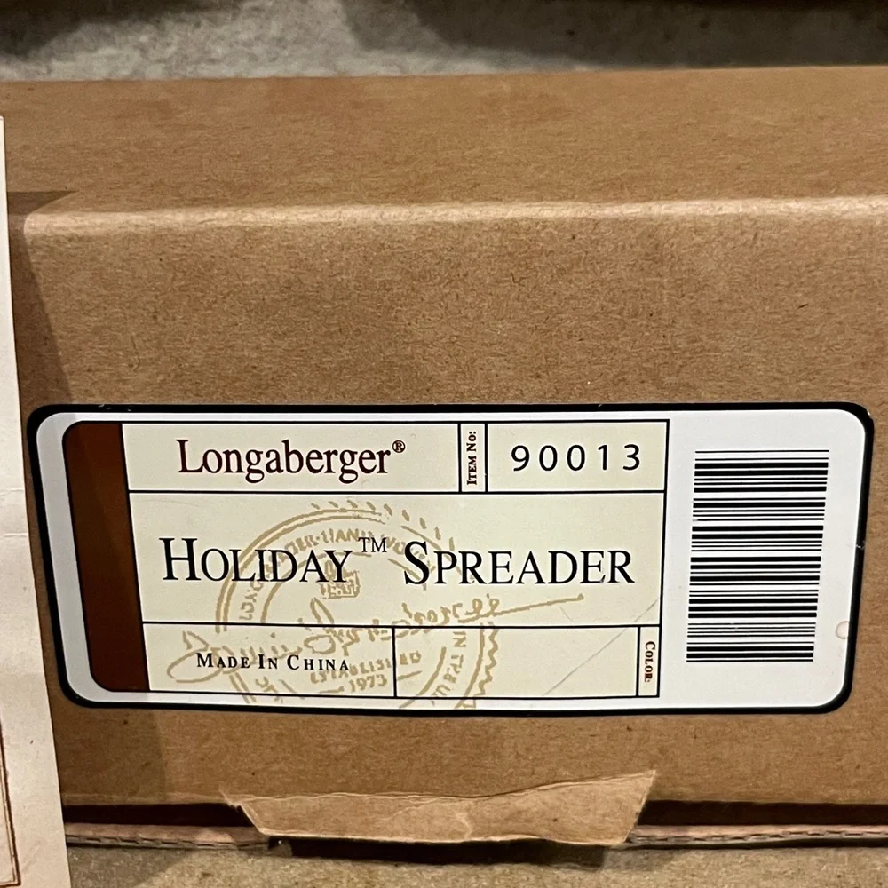 Longaberger Snowman Holiday Spreaders - Red and Green Ceramic 2-Pack